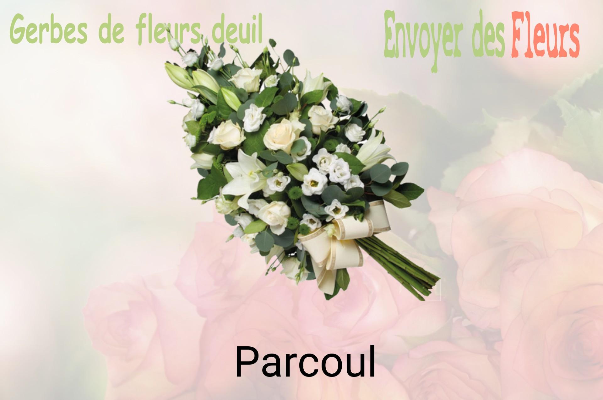 Gerbe de fleurs de deuil livrée à Parcoul